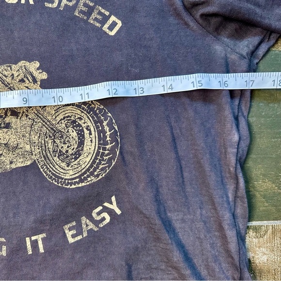 Aerie Brown Long Sleeve Tee with Motorcycle Graphic - Picture 2 of 3